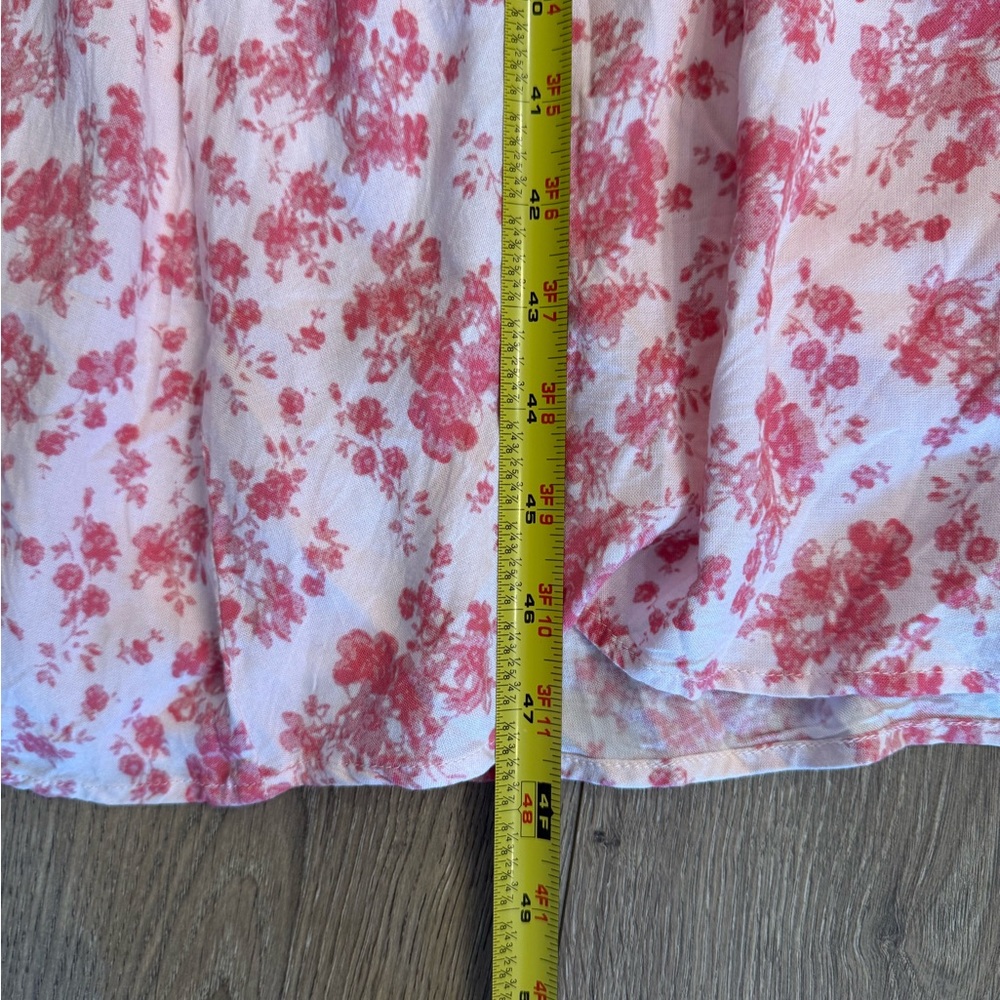 JessaKae Pink Floral Puff Sleeve Midi Dress Boho Vera Size XXL 2X - Picture 9 of 10